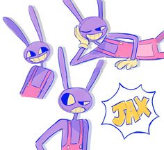 an image of three cartoon rabbits with backpacks