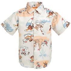 Get ready for a fun adventure in this adorable Paw Patrol Short Sleeve Button Down Dress Shirt! Join Marshall, Chase, Rubble, Skye, Rocky, Zuma, Everest, and the rest of the rescue pups as they help solve problems around Adventure Bay with their pal Ryder. Always ready to help a friend, these mighty pups need your little helpers assistance to complete their mission, save the day, and bring a smile to the faces of those around them. Your child will love to wear this casual and formal collared sho Paw Patrol Shirt, Rubble Paw Patrol, Paw Patrol Birthday Party, Paw Patrol Nickelodeon, Fun Adventure, Paw Patrol Birthday, Button Down Dress Shirt, Childrens Dress, Soft Clothes