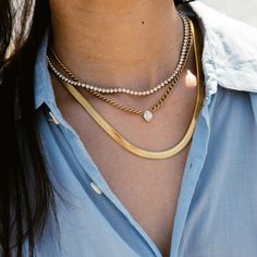 Aurea Tennis Necklace - Hey Harper: The Original Waterproof Jewelry Brand Hey Harper, Waterproof Jewelry, Tennis Necklace, Jewelry Lookbook, Gold Necklace Layered, Jewelry Brand, Lovely Necklace, Jewelry Inspo, Golden Color