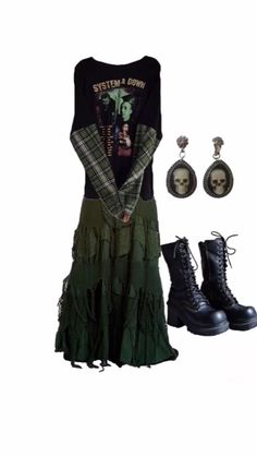 Fairy Grunge Clothes, Fairy Grunge Outfit, Grunge Clothes, Street Outfits, Mode Hippie, Alt Fashion, Grunge Goth