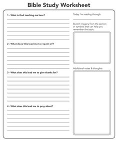 the bible study worksheet for kids with answers and questions to help them understand what they