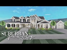 the suburban house is shown in this rendering