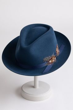 Phoenix Wool Felt Fedora Hat Men's Fedoras Hats Over $275.00, Luxury Brimmed Fedora For Men, Men's Fedoras Hats, Luxury Men's Fedora With Short Brim, Luxury Men's Short Brim Top Hat, Luxury Men's Curved Brim Top Hat, Luxury Men's Fedora For Formal Occasions, Luxury Men's Formal Fedora, Mens Fedora Hat American Hat Makers