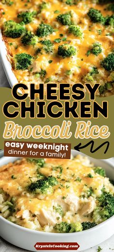 cheesy chicken broccoli rice dinner for a family is an easy weeknight meal