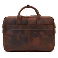 Crazy Horse Leather Men's Briefcase Business Bag Messenger Bag Personalization Options: Normally we use Calibri font and emboss on top center of the bag. (If any other requirement, please leave messages)Please indicate Initials you need engraved on the bag at note before Checkout. We use selected top grain leather, anti-rust hardware and cotton fabric lining to make the bag as good as it is. This bag is perfect as your everyday bag, which can fit for a 14 inches laptop, an IPAD, A4 files, books, magazines, as well as many accessories. Features: Long Adjustable Shoulder Strap Solid Anti-Rust Hardware Cotton Fabric Lining Zipper pocket, 1 cell pocket, 1 purse pocket Dimensions: Two sizes to select:S size: 15.7"L x 3.9"W x 11.8"H / 40cm(L) x 10cm(W) x30cm(H)L size: 17.3"L x 3.9"W x 12.3"H / 4 Brown Leather Laptop Bag, Calibri Font, Men's Briefcase, Business Travel Bag, Leather Work Bag, Laptop Bag Men, Cowhide Handbags, Smart Wallet, Bracelet Apple Watch