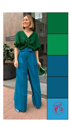 #AgelessFashion #TimelessStyle #FashionMistakes #ChicAtAnyAge #StyleOver60 #ClassyNotTrashy #FashionFauxPas #ElegantAging #AgeWithStyle #MatureFashion Colors That Go With Turquoise Outfits, Teal Pant Outfits, Turquoise Color Combinations Clothes, Teal Trousers Outfit, Teal Green Color Combination, Turquoise Pants Outfit, Analogous Outfit, Teal Pants Outfit, Mixing Patterns Fashion