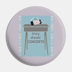 National Public Radio Tiny Desk Concert -- Choose from our vast selection of pins to match with your desired size to make the perfect custom pin. Pick your favorite: Movies, TV Shows, Art, and so much more! Available in small and large. Perfect to wear or to decorate your bag or backpack with. Npr Tiny Desk, Tiny Desk Concert, Tiny Desk, Tiny Desks, Button Design, Custom Pins, Covered Buttons, You Bag, Favorite Movies