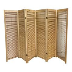 a room divider made out of bamboo