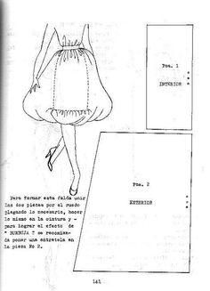 an old fashion pattern for a woman's dress