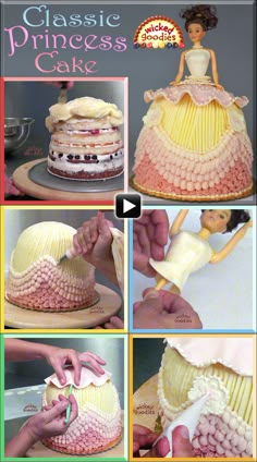 the instructions for how to make a princess cake