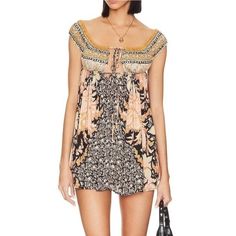 Free People Bali Mariposa Mini Slip Dress Intimately Free Self Tie Bust Banded Sleeves And Neck Line Stretchy Off The Shoulder Neck Line Mixed Floral Print Will Ship Quickly! 2 Printed Beige Mini Dress, Casual Summer Boho Dress In Viscose, Casual Boho Dress In Viscose For Summer, Casual Viscose Boho Dress For Summer, Bohemian Mini Dress With Square Neck For Vacation, Summer Rayon Dress With Square Neck, Summer Square Neck Rayon Dresses, Beige Mini Dress With Square Neck For Vacation, Beige Square Neck Mini Dress For Vacation