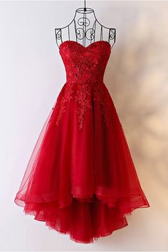 Burgundy Homecoming Dress, Strapless Homecoming Dresses, Dresses With Lace, Short Prom Dresses, Red Homecoming Dresses, Secret Door, Dream Outfits, Red Bridesmaid Dresses