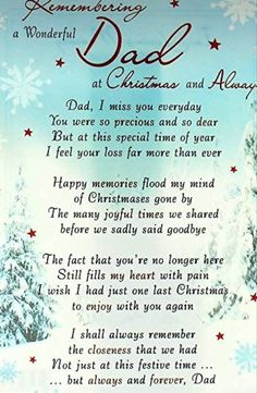 a christmas poem with snowflakes and stars in the background, on a card