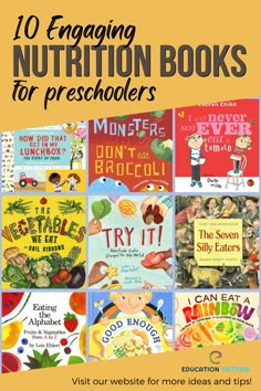 children's books with the title 10 engaging nutrition books for prescholers