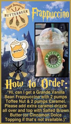 a flyer for a coffee shop with the words how to order, and an image of a