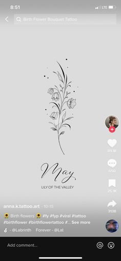 the app is displaying an image of flowers on it's screen, with other items in