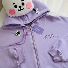 Handmade embroidered on a lilac zip hoodie %100 cotton Oversize fit Wooly inside Warning! 1. The shipping company we work with does not accept Po Box addresses, so please include your full address when purchasing. 2.When the product is delivered to your address, if you are not at home, the package is return to us within 3 days. Please write your e-mail address and phone number in your order note so that they can call you and provide information about your package before they return it.  We do no Purple Cotton Hoodie Outerwear, Lavender Cotton Hoodie With Drawstring, Lavender Cotton Sweatshirt With Drawstring Hood, Purple Cotton Outerwear With Drawstring Hood, Lavender Cotton Hoodie For Winter, Lavender Cotton Hoodie, Trendy Lavender Cotton Sweatshirt, Casual Lavender Cotton Outerwear, Jin Astronaut