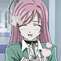 Rosario Vampire Pfp, Pink Vampire, Pink Characters, Bleach Pfp, Oreo