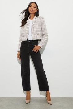 Multi Boucle Cropped Blazer Cropped Blazer, Womens Blazers, Quick Delivery, Dorothy Perkins, Perfect Pair, Casual Looks, Buy Online, Mini Skirts, Shop Now