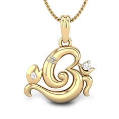 Aum Ganpati Pendant Ganpati Pendant, Hindu Jewelry, Ganesh Pendant, God Ganesh, Plain Jewelry, Ganesha Pendant, Locket Design, Om Tattoo, Om Pendant