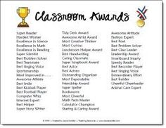 a poster with the words, classen awards and other award winners on it's side