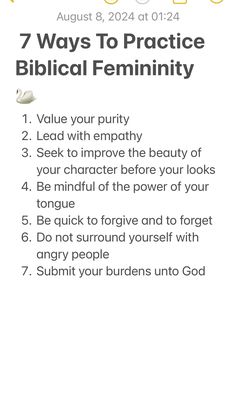 the 7 ways to practice biblical feminineity