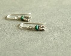 Small Turquoise Earrings sterling silver by bluegreenjewels Sterling Silver Dangle Jewelry With Tiny Beads, Silver Sterling Earrings With Tiny Beads, Sterling Silver Earrings With Tiny Beads For Gift, Sleeping Beauty Turquoise, Earrings Small, Wood Earrings, Bead Earrings, Earrings Sterling Silver, Turquoise Earrings