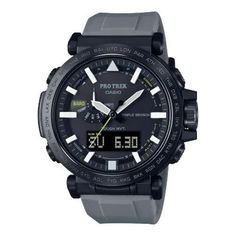 Men's CASIO PRO TREK Series Outdoor Mountaineering Waterproof Shockproof Watch Solar Powered PRW-6620YFM-1JR Mens Black Analog/Digital Combo PRW-6620YFM-1JR-PERSON (Shockproof/Water Proof/Solar Energy) Casio Protrek, Altimeter, Barometer, Waterproof Watch, Unisex Watches, Analog Watch, G Shock, Watch Case, Black Watch