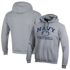 Layer up with an unquestionable showing of Navy Midshipmen spirit in the form of this Football Icon hoodie from Champion. It features a Navy Midshipmen wordmark and football graphic resting in between, leaving no doubt that you're see to see your squad take it to their opponents when it's go time. The front pouch pocket offers a classic look and convenient, small-item storage that makes this midweight pullover a strong choice at the first sign of cooler temperatures. College Crew Neck Fan Apparel Hoodie, College Crew Hoodie In Fan Apparel Style, College Fan Apparel Crew Hoodie, College Sports Season Crew Hoodie, Fan Gear Hoodie, Team Spirit Crew Neck Cotton Hoodie, Team Spirit Cotton Crew Hoodie, College Football Season Fan Apparel Hoodie, Collegiate Team Name Hoodie For Winter