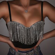 Spaghetti black bra top Fabric Contents 90% polyester, 10% spandex Top Strass, Black Bra Top, Embellished Shorts, Suspenders For Women, Short Tank Top, Tank Top For Women, Strap Crop Top, Bralette Tops, Vest Fashion