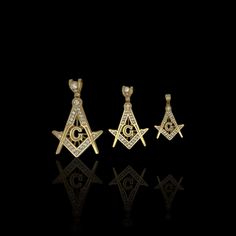 "Masonic Symbol \"Freemason\" Cz Pendant - 14k Yellow Gold ※ Pendant Details ※ Small: * Average weight: 2.1g *Bail Size : fits 3mm chain *Width : 21mm * Height with bail: 33mm Medium: * Average weight: 5.1g *Bail Size : fits 5mm chain *Width : 29mm * Height with bail: 45mm Large: * Average weight: 8g *Bail Size : fits 6mm chain *Width : 36mm * Height with bail: 57mm" Symbolic 14k Gold Diamond-cut Jewelry, Symbolic 14k Gold Jewelry With Diamond Cut, Symbolic 14k Gold Diamond Cut Jewelry, 14k Yellow Gold Jewelry With Diamond Markers, Gold Jewelry With Diamond Markers In 14k Gold, Gold Jewelry With Diamond Markers, Masonic Symbol, Masonic Symbols, Average Weight