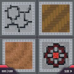 four different types of floor tiles in the game