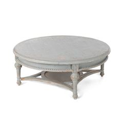 Celine Round Wood Coffee Table - Park Hill - by Modest Hut French Country Coffee Table, Country Coffee Table, Painted Fox Home, Pedestal Coffee Table, Painted Coffee Tables, Round Wood Coffee Table, Park Hill, Reclaimed Pine, Wood Coffee Table