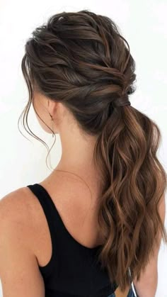 Fancy Ponytail, Hair In A Ponytail, Cute Ponytail Hairstyles, Ponytail Hairstyles Easy, Cute Ponytails, Hairstyle Tutorials, Haircut Styles, A Ponytail