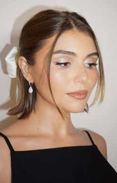 Olivia Jade, Special Occasion Hairstyles, Bow Hairstyle, Bridal Hair And Makeup, Short Bob Hairstyles, Messy Hairstyles, Pretty Hairstyles, Fashion Makeup