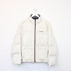 SKU - CG6973   Vintage Polo Ralph Lauren puffer jacket in white. Best fits L  DETAILS: ▫️ Full zip up  ▫️ Front logo  ▫️ Pockets     👕 Fits like a ~ L ▫️ Label states ~ L ▫️ Pit to Pit ~ 23.5" ▫️ Length ~ 26" ▫️ Pit to Cuff ~ 21"   👇 If any defect is found and it is not included in the provided photos, it will be listed below. ▫️     🧺 All items are professionally washed and ironed before photos are taken and then sold.    ✅ If the item is listed, it is available    ❌ Disclaimer: Like all vin White Down Puffer Outerwear, White Quilted Puffer Jacket For Cold Weather, White Sporty Puffer Jacket, White Down Puffer Jacket With Long Sleeves, White Hooded Quilted Puffer Jacket, White Quilted Down Outerwear, White Urban Nylon Outerwear, Urban Style White Nylon Outerwear, White Nylon Urban Outerwear