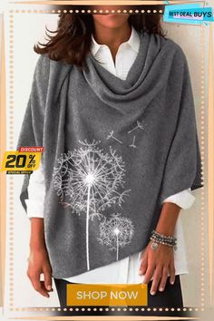 Casual Shirt & Top Oversized Printed Top For Winter, Relaxed Fit Printed Winter Tops, Winter Tops With Relaxed Fit And Printed Details, Winter Printed Tops With Relaxed Fit, Casual Printed Tops For Winter, Spring Gray Shirt With Graphic Print, Casual Shirt, Shirt Top, Ladies Tops Fashion