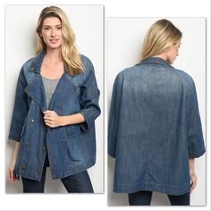 Oversize Denim Jacket. Medium Denim Wash. Sizes S/M And M/L. 3/4 Sleeves. Fabric Content: 95% Cotton 5% Polyester Size Ratio: Bundle Ratio: 1-1 Description: L: 31" B: 44" W: 44" Offers Welcome. Bundle For Best Savings. Thank You For Looking! Plus Size Denim Jacket, Oversize Denim Jacket, M And M, Plus Size Denim, Oversized Denim Jacket, Denim Wash, Jean Coat, Jean Jacket, Denim Jacket