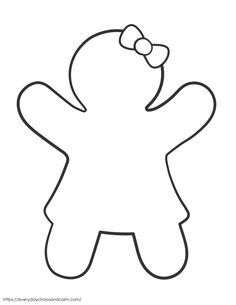 a teddy bear with a bow on it's head is outlined in black and white