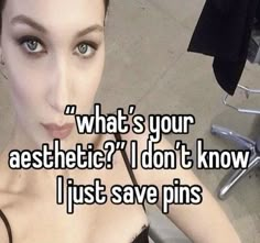 a woman with blue eyes has an ad for aesthetic? i don't know, i just save pins