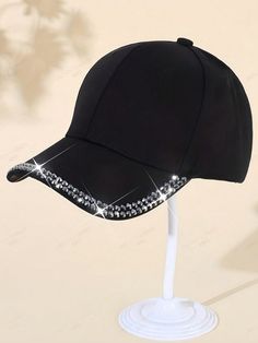 Black Baseball Hat, Country Hats, Cap Decorations, Rhinestone Decor, Vintage Party