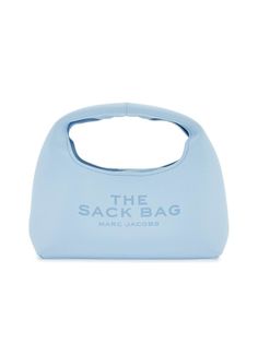 * Colour: Light blue
   
 * Composition: 100% leather
   
   
   
 * Year: 2024
   
   
   
 * Made in: Vietnam
   
   
   
 * Style ID: 242445ABS000003-465
   
   
   
 * Measurements:
   Width: 24cm x Height: 14cm x Depth: 13cm
   Handle drop: 12cm
   
   
   

The Mini Sack Bag by Marc Jacobs is a chic addition to your accessory
collection, exuding elegance and functionality. Crafted in grained leather with
embossed lettering, it sports a practical magnetic closure and an interior
fabric pouch for added organization. Completed with silver-finished metalware,
it's the perfect companion for your daily ventures.


.Marc Jacobs The Mini Sack Bag
Handbag, Pastel, Grained-leather, Mini, UK, Logo-print, Female. Everyday Blue Bags With Logo, Blue Top Handle Shoulder Bag With Logo, Blue Leather Bags With Logo, Designer Blue Shoulder Bag With Logo, Blue Top Handle Bag With Logo, Blue Shoulder Bag With Logo And Double Handles, Blue Double Handle Shoulder Bag With Logo, Fabric Pouch, Sack Bag