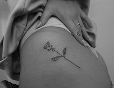 Small Rose Tattoo, Shape Tattoo, Minimalist Tattoos, Dainty Tattoos, Hip Tattoo, Pattern Tattoo, Tattoo Trends, Small Rose, Piercing Tattoo