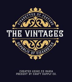 the vintage logo for an event