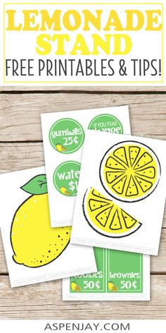 lemonade stand printables and tips for kids to use on their own crafts