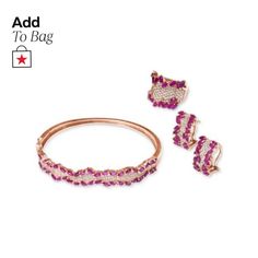 in stock Luxury 14k Rose Gold Jewelry In Pink Gold, Rose Gold Ruby Jewelry For Valentine's Day, Gold Ruby Jewelry With Pave Setting, Pink Ruby Ring For Valentine's Day, Valentine's Day Pink Ruby Ring, Valentine's Day Yellow Gold Ruby Necklace, Pave Jewelry, Ruby Diamond, Exquisite Jewelry