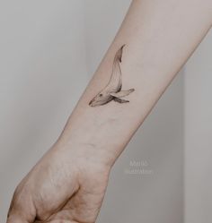 a small bird tattoo on the left inner arm by mario illustraton, via flicka