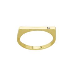 (1) Bar With Gem Ring | Katie Dean Jewelry Printable Ring Sizer, Dainty Gold Jewelry, Dainty Rings, Keep It Classy, Gem Ring, Sustainable Jewelry, Crystal Shop, Dainty Ring, Necklace Sizes