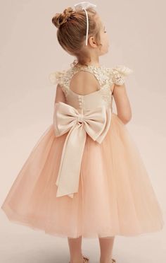 Color of the Year 2024 | Pantone Peach Fuzz Sleeping Beauty Wedding, Tea Length Tulle, Girls Dress Shop, Girls Dresses Online, Toddler Flower Girl Dresses