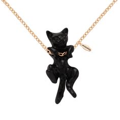 PRICES MAY VARY. Material:Zinc alloy,real gold plating Cat size:0.91*0.39inches/2.3*1cm, Chain length:16inches/41cm+extend 2inches/5cm Simple personalized design can add more charm for you. GREAT AS A GIFT:Provide an elegant jewelry gift box, this beautiful necklace would be great gift for that special someone in your life. Buy the necklace for your girlfriend, wife, daughter, mom,grandmother, aunt, sister, female friend, best friend. The perfect present for the any occasion, whether it is for M Black Cat Necklace, Cat Hanging, White And Black Cat, Necklace Cat, Hanging Necklaces, Female Friends, Cat Necklace, Hanging Pendant, Black Chain